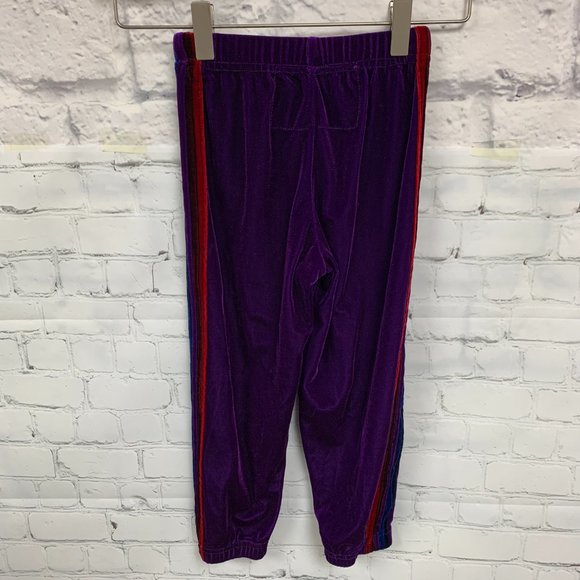 Aviator Nation Kid's Classic Velvet Sweatpants in Purple - Picture 3 of 12